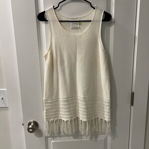 Lysse Cream Sleeveless Knit Top